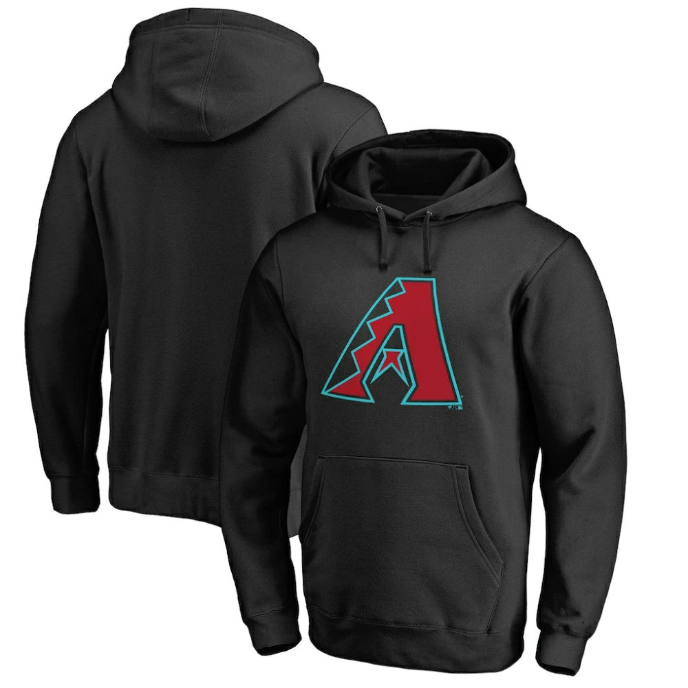 Arizona Diamondbacks Official Logo Fitted Pullover Hoodie - MLB Hoodies