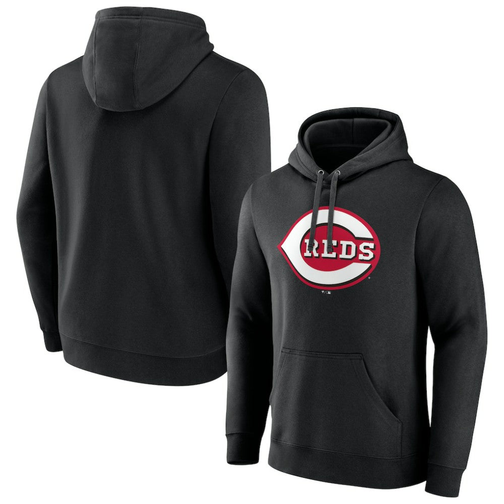 Cincinnati Reds Official Logo Fitted Pullover Hoodie - MLB Hoodies