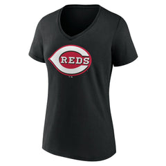Cincinnati Reds Women's Secondary Color Primary Logo T-Shirt - MLB T-shirts