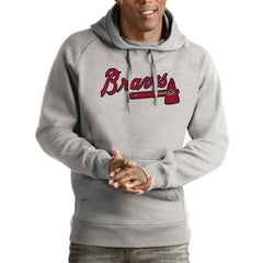 Atlanta Braves Antigua Victory Pullover Hoodie - MLB Hoodies