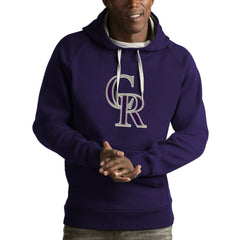 Colorado Rockies Antigua Victory Pullover Hoodie - MLB Hoodies
