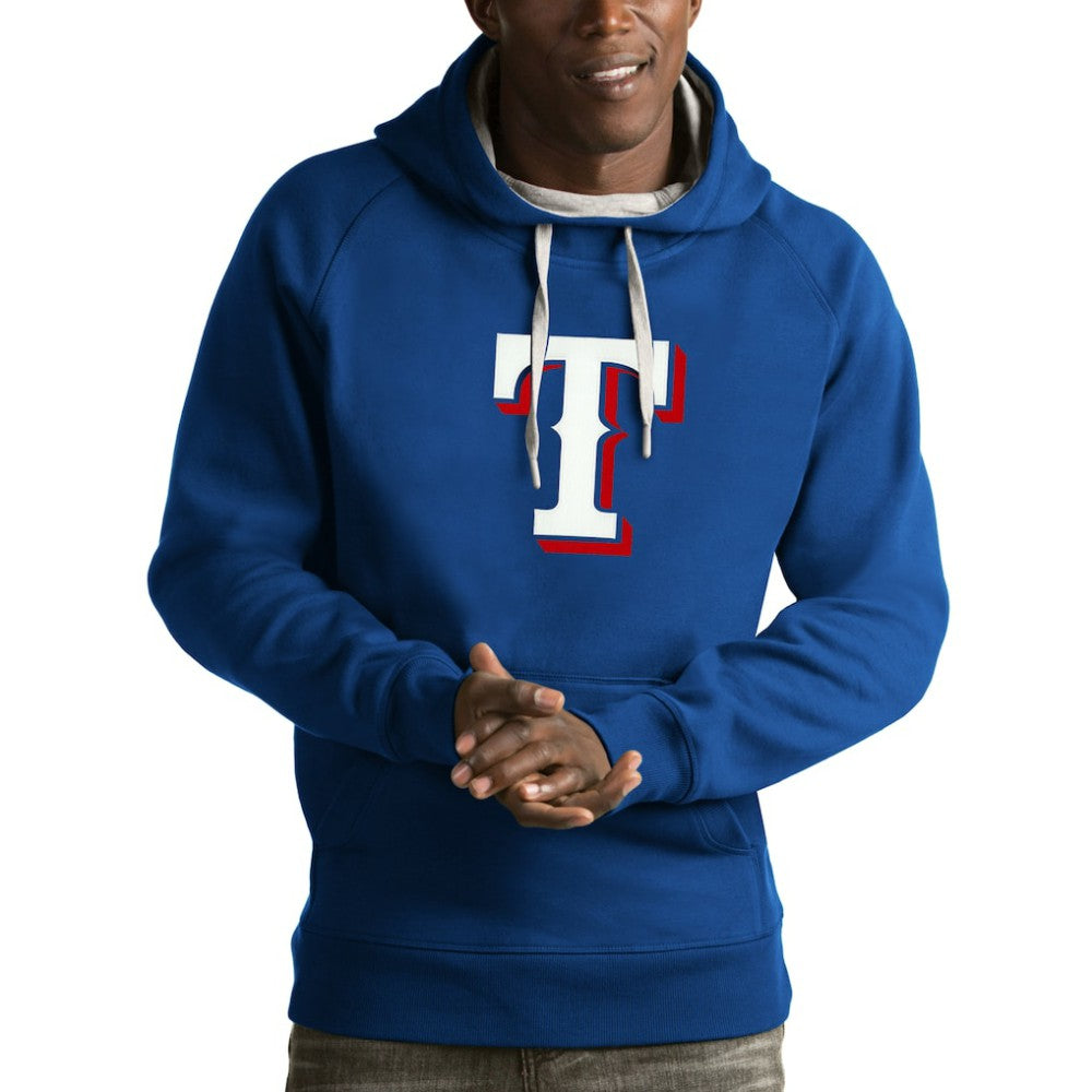 Texas Rangers Antigua Victory Pullover Hoodie - MLB Hoodies