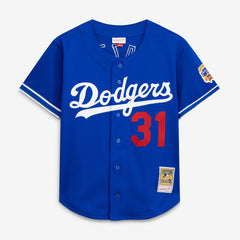 Mike Piazza Los Angeles Dodgers Mitchell & Ness Cooperstown Collection Mesh Batting Practice Button-Up Jersey - MLB Jerseys