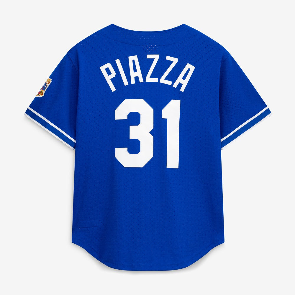 Mike Piazza Los Angeles Dodgers Mitchell & Ness Cooperstown Collection Mesh Batting Practice Button-Up Jersey - MLB Jerseys