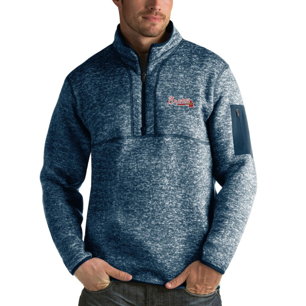 Atlanta Braves Antigua Fortune Half-Zip Sweater - MLB
