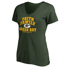 Green Bay Packers Women's Faith Family T-Shirt | NFL New