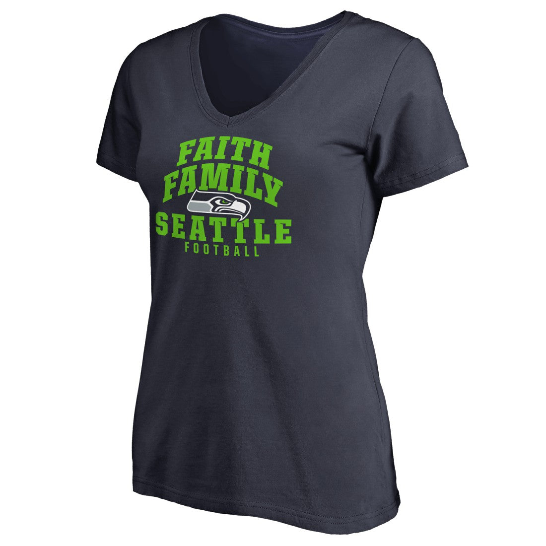 Seattle Seahawks Women's Faith Family V-Neck T-Shirt | NFL Near me