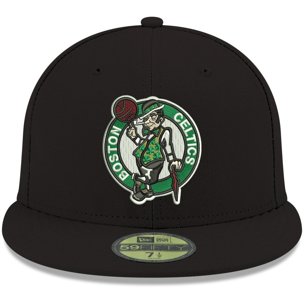 Black Boston Celtics Team Color 59FIFTY Fitted Hat | NBA