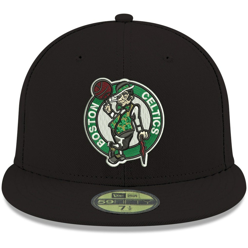 Black Boston Celtics Team Color 59FIFTY Fitted Hat | NBA