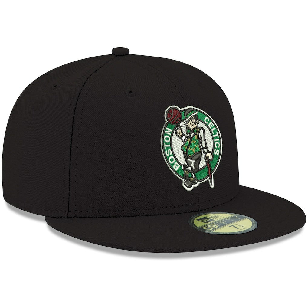 Black Boston Celtics Team Color 59FIFTY Fitted Hat | NBA