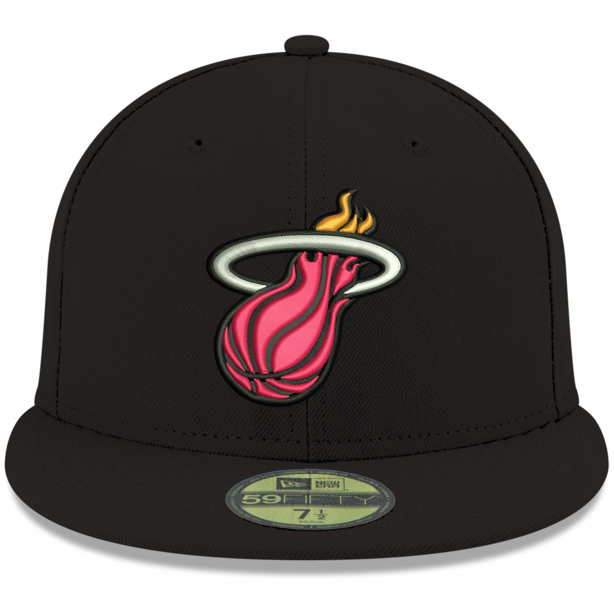 Black Miami Heat Team Color 59FIFTY Fitted Hat | NBA