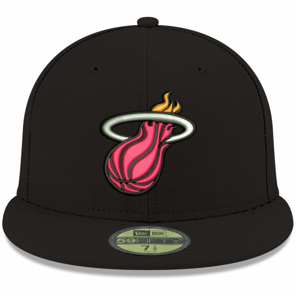 Black Miami Heat Team Color 59FIFTY Fitted Hat | NBA