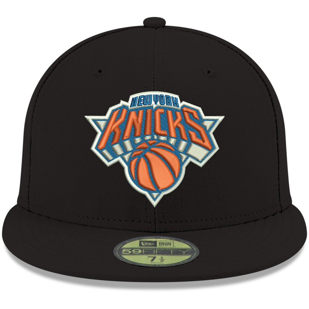 Black New York Knicks Team Color 59FIFTY Fitted Hat | NBA