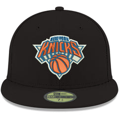 Black New York Knicks Team Color 59FIFTY Fitted Hat | NBA