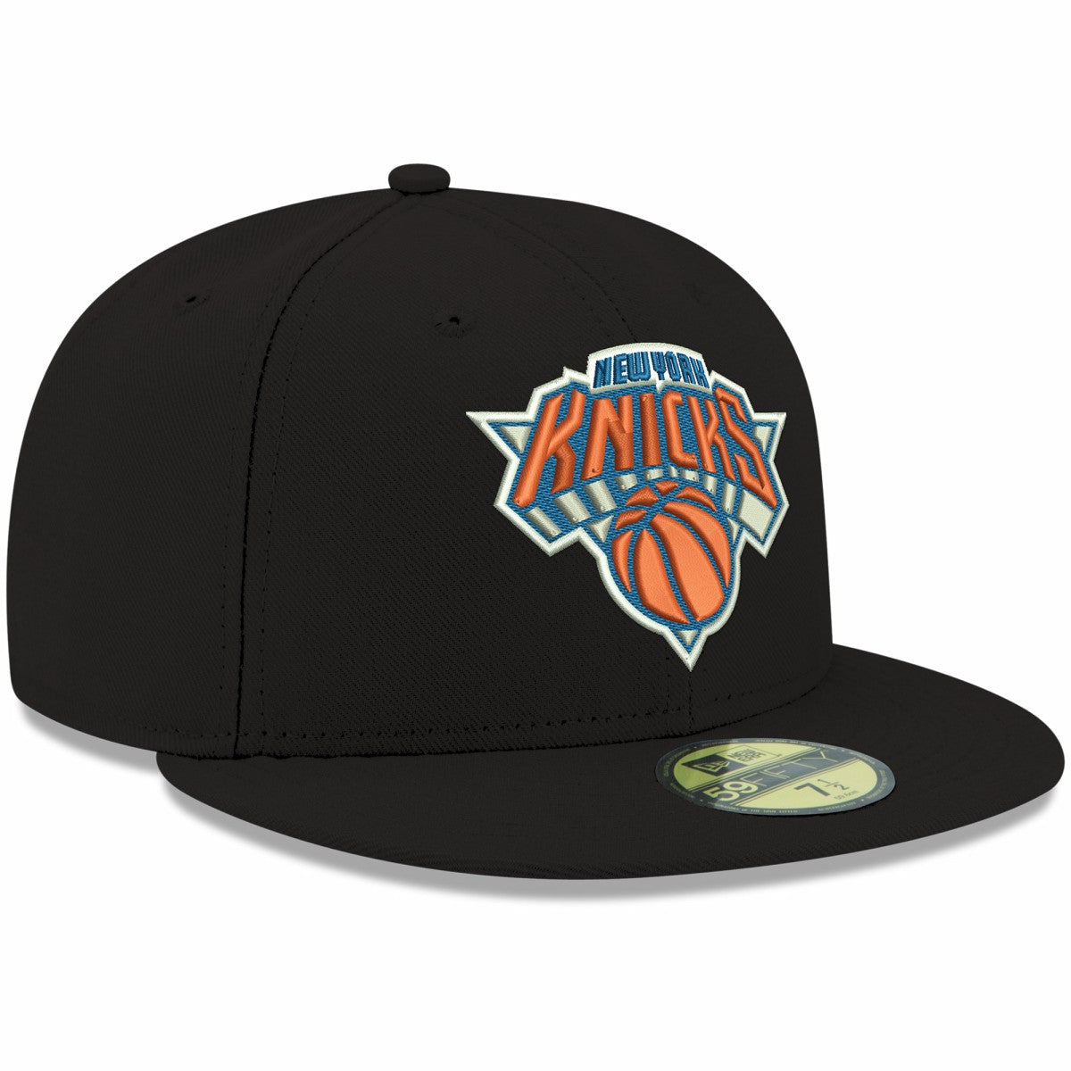Black New York Knicks Team Color 59FIFTY Fitted Hat | NBA