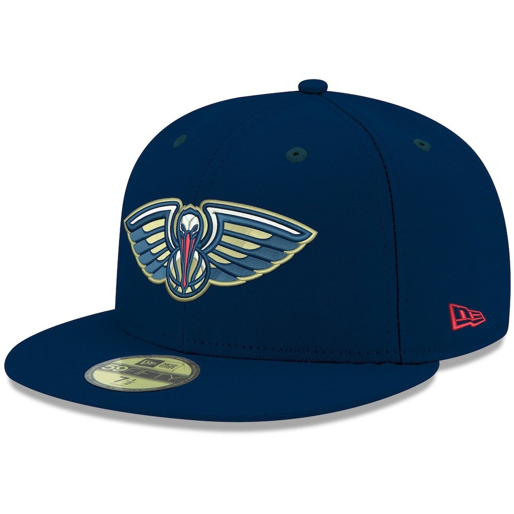 Navy New Orleans Pelicans Team Color 59FIFTY Fitted Hat | NBA
