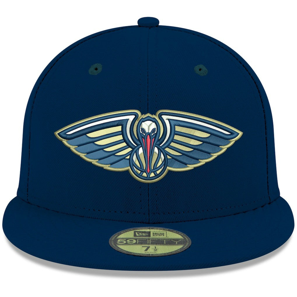 Navy New Orleans Pelicans Team Color 59FIFTY Fitted Hat | NBA