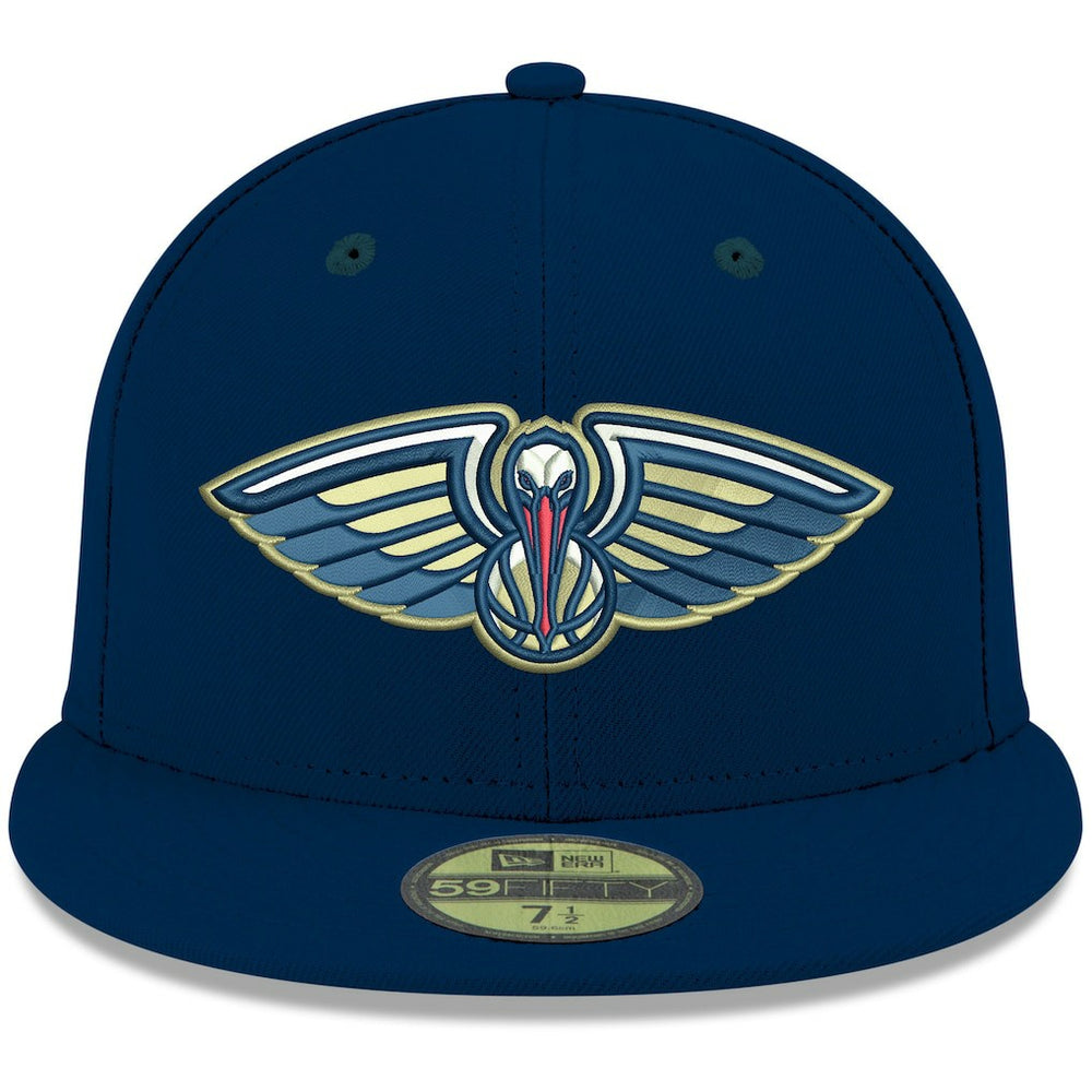 Navy New Orleans Pelicans Team Color 59FIFTY Fitted Hat | NBA
