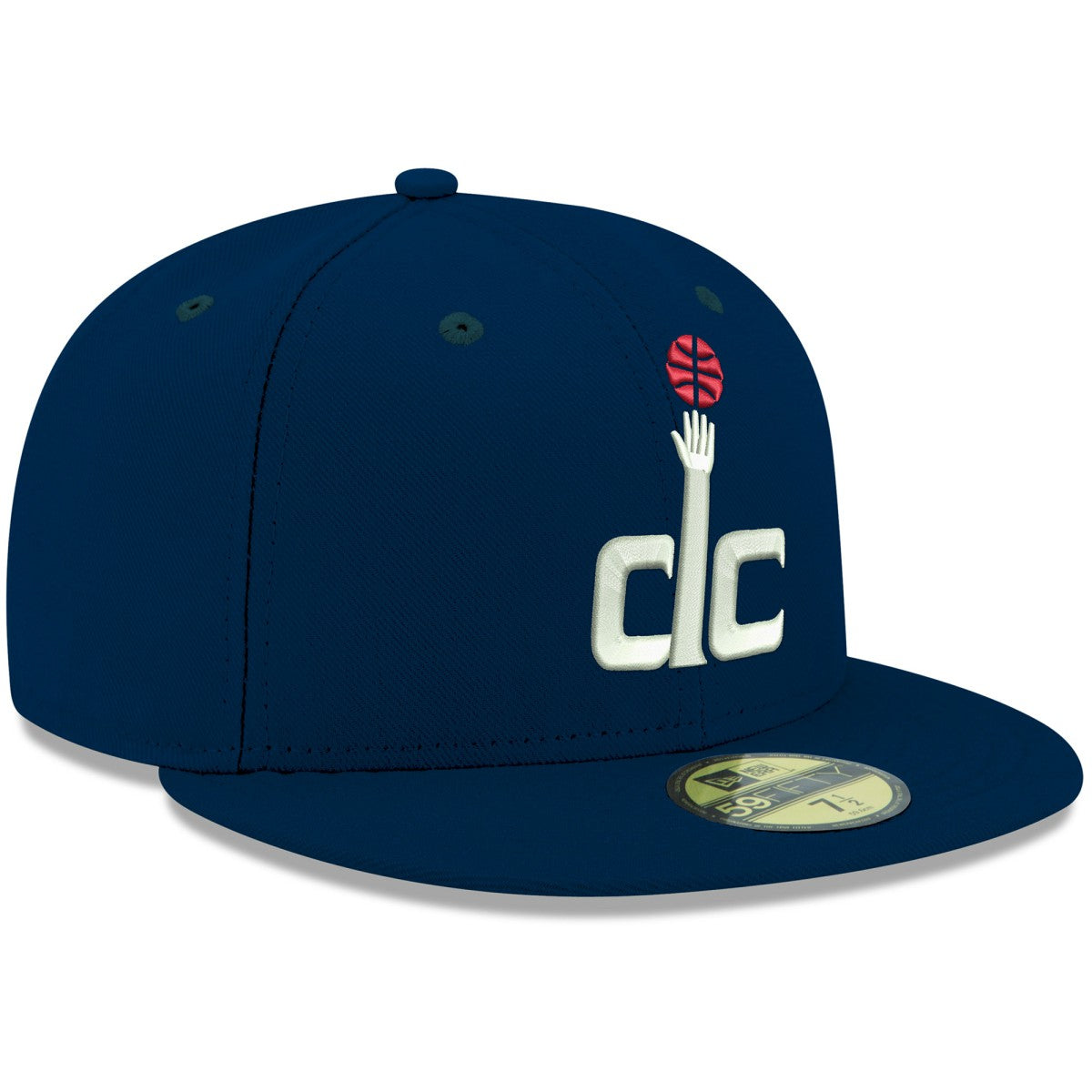 Navy Washington Wizards Team Color 59FIFTY Fitted Hat | NBA