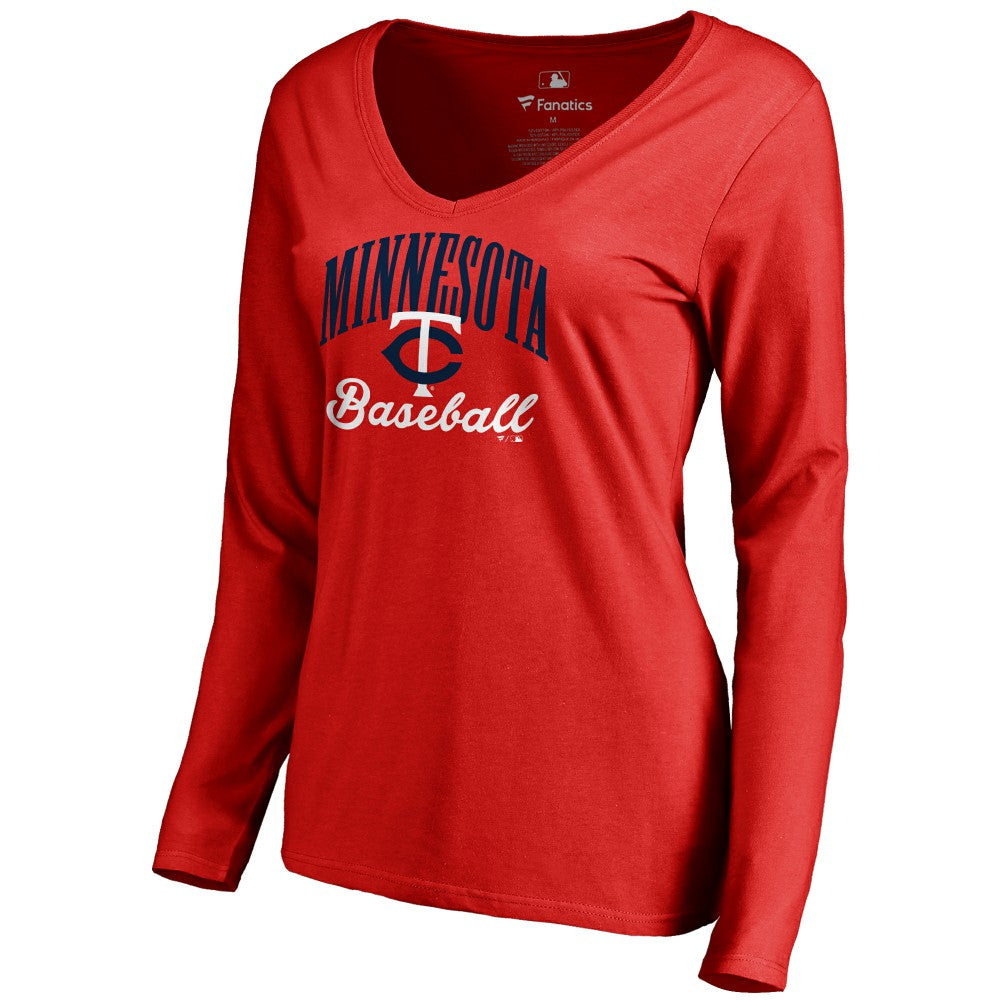 Minnesota Twins Women's Victory Script Long Sleeve T-Shirt - MLB T-shirts