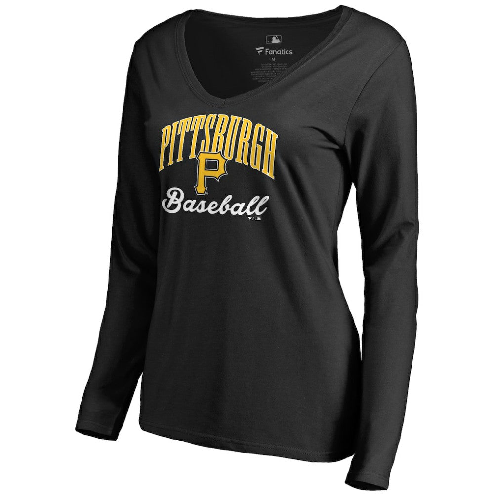 Pittsburgh Pirates Women's Victory Script Long Sleeve T-Shirt - MLB T-shirts