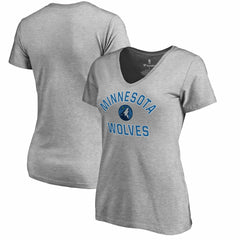 Heather Gray Minnesota Timberwolves Women's Overtime V-Neck T-Shirt | NBA