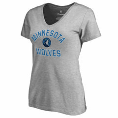 Heather Gray Minnesota Timberwolves Women's Overtime V-Neck T-Shirt | NBA