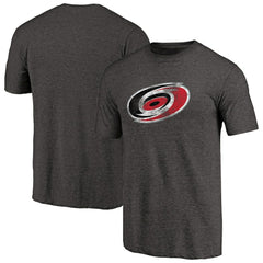 Carolina Hurricanes Distressed Team Primary Logo Tri-Blend T-Shirt -  NHL T-shirts