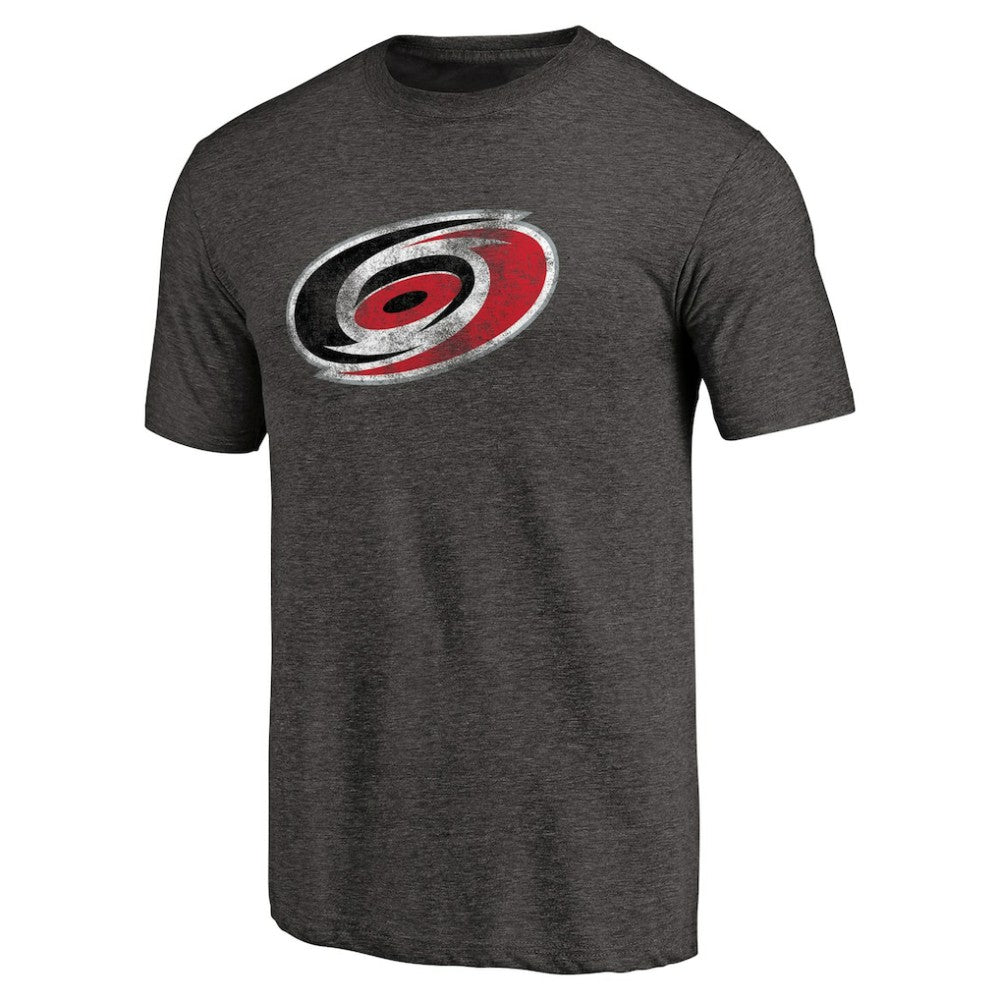 Carolina Hurricanes Distressed Team Primary Logo Tri-Blend T-Shirt -  NHL T-shirts
