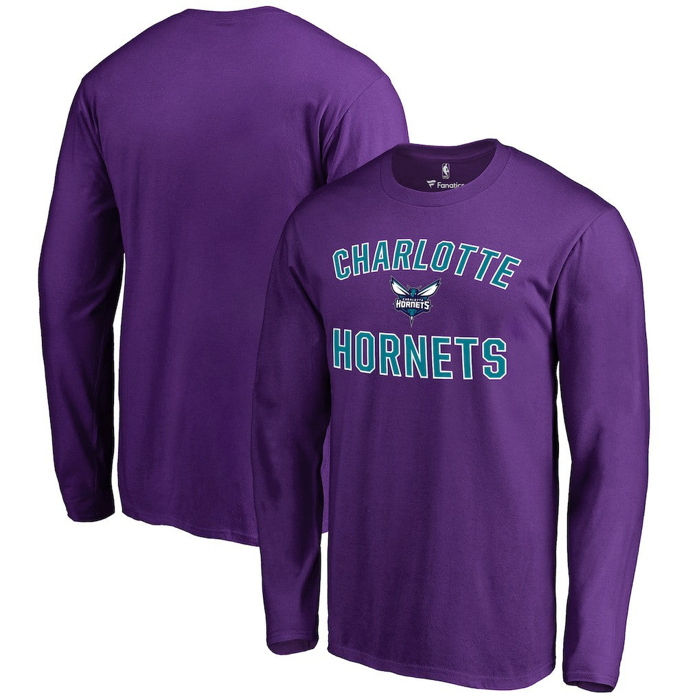 Purple Charlotte Hornets Victory Arch Long Sleeve T-Shirt | NBA