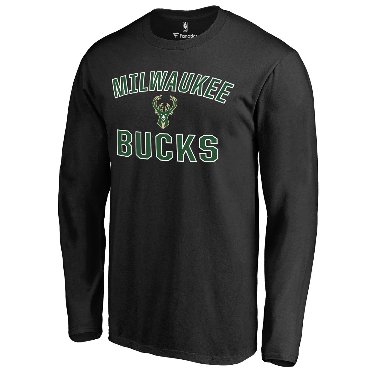 Black Milwaukee Bucks Victory Arch Long Sleeve T-Shirt | NBA