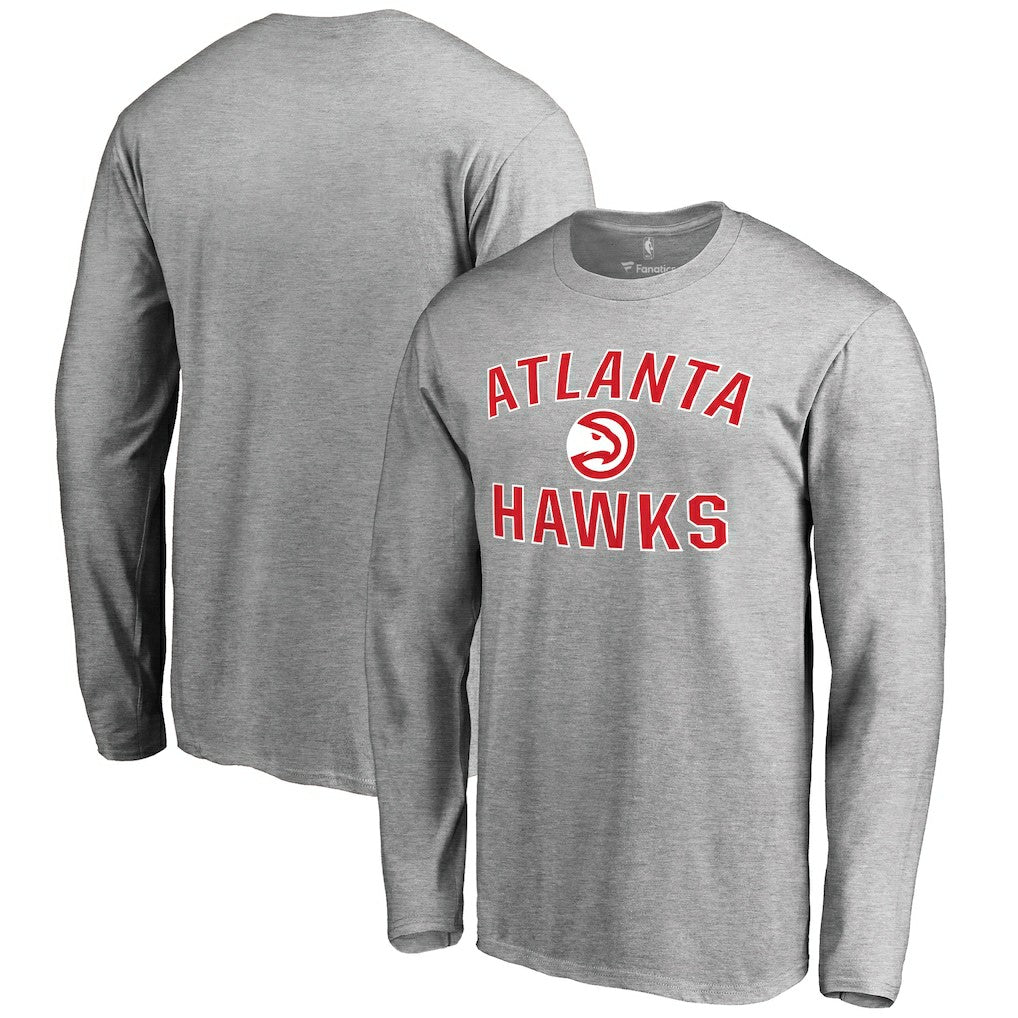 Ash Atlanta Hawks Victory Arch Long Sleeve T-Shirt | NBA
