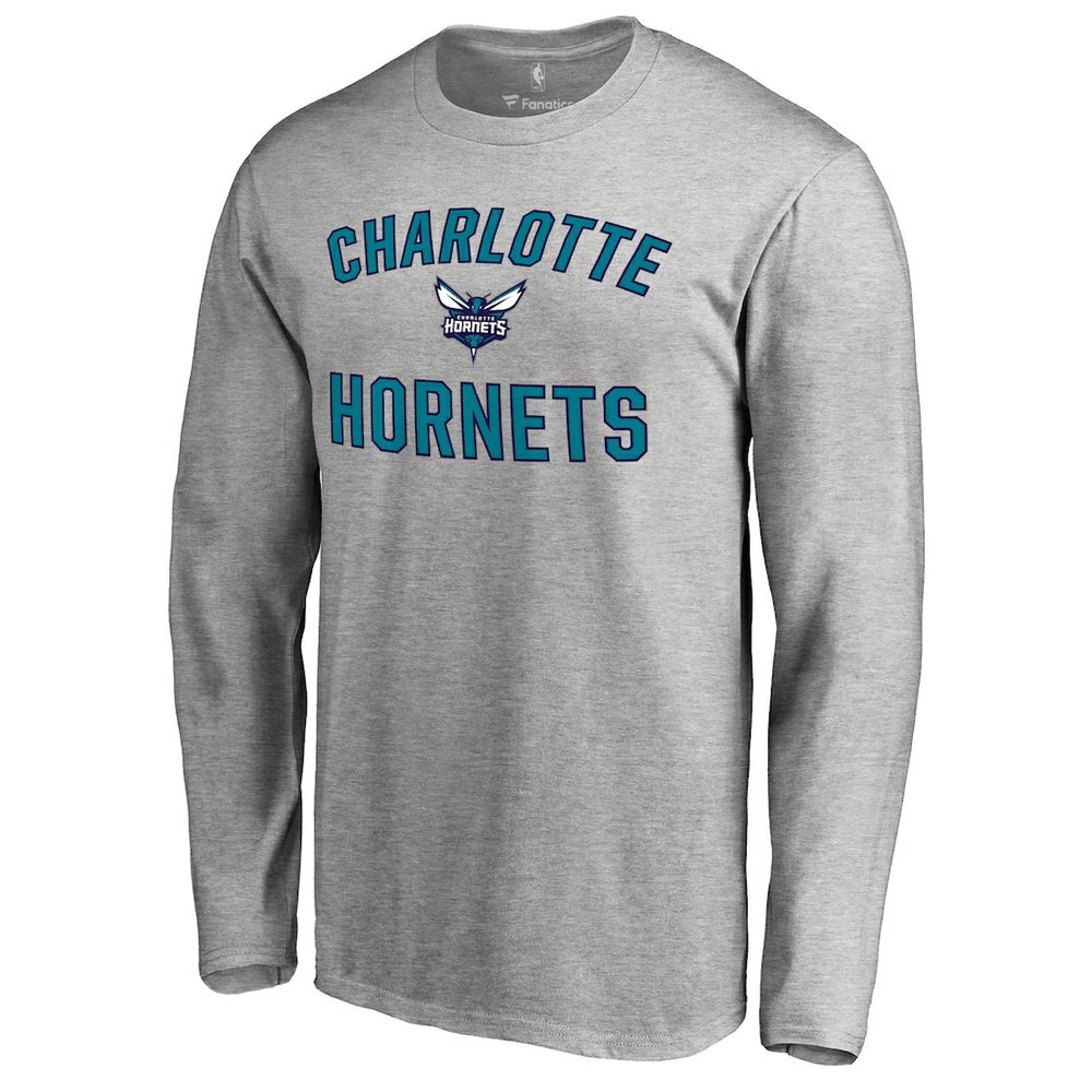 Ash Charlotte Hornets Victory Arch Long Sleeve T-Shirt | NBA