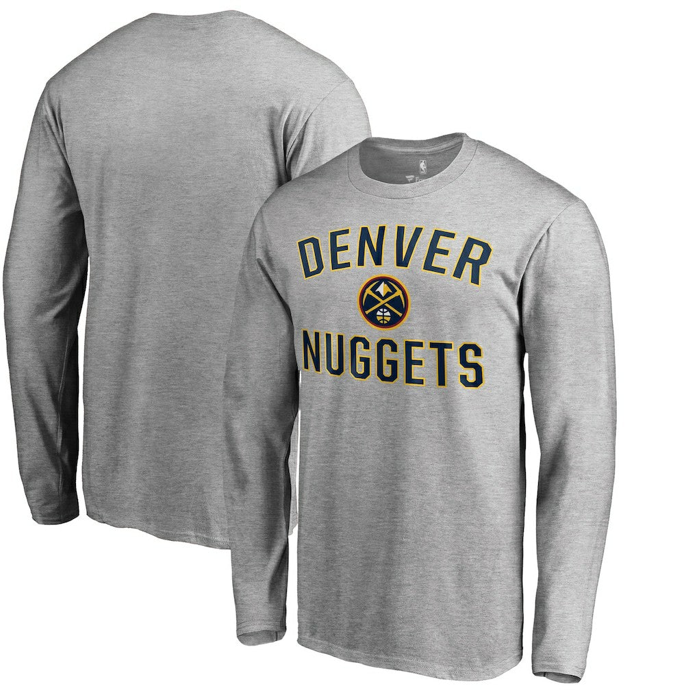 Ash Denver Nuggets Victory Arch Long Sleeve T-Shirt sale | NBA