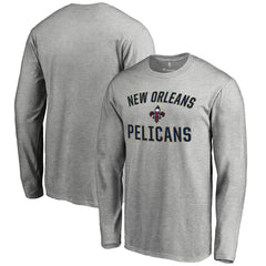 Ash New Orleans Pelicans Victory Arch Long Sleeve T-Shirt | NBA