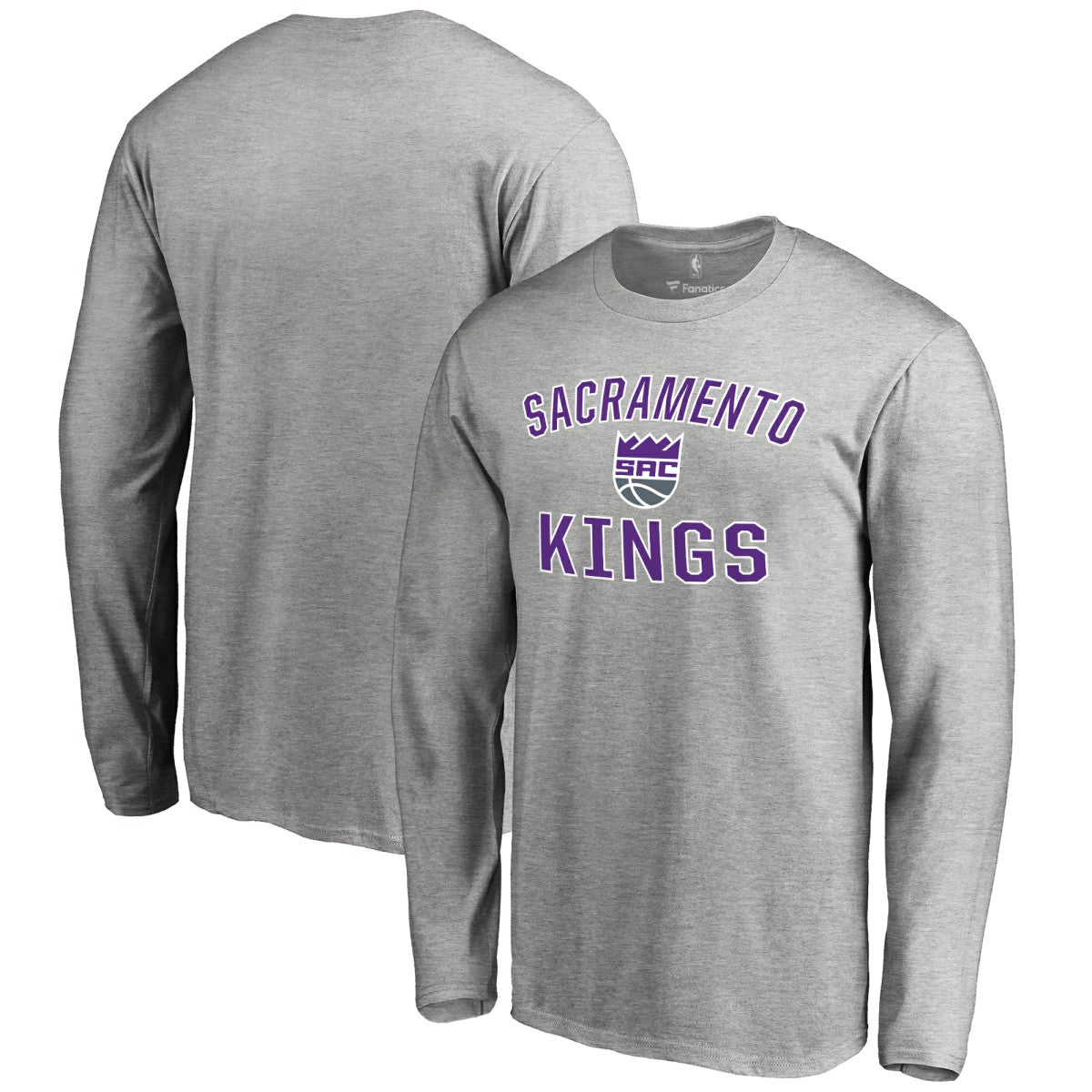 Ash Sacramento Kings Victory Arch Long Sleeve T-Shirt | NBA