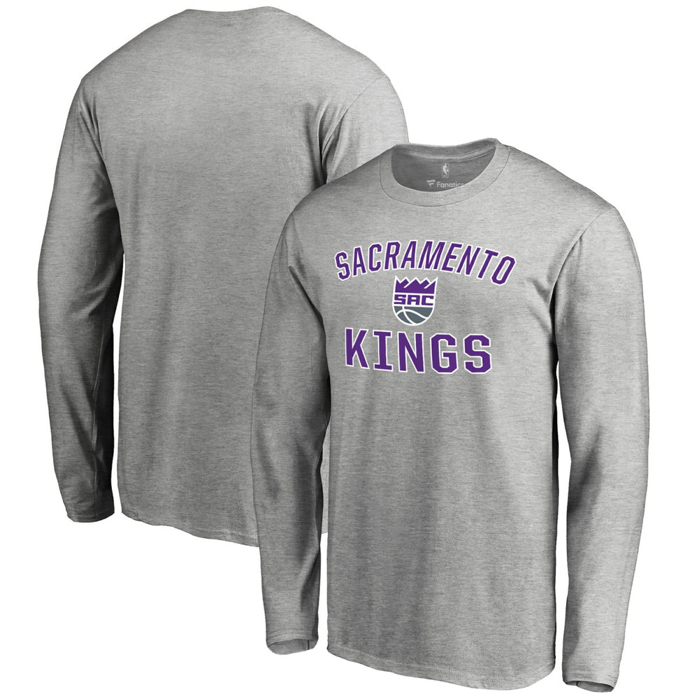 Ash Sacramento Kings Victory Arch Long Sleeve T-Shirt | NBA