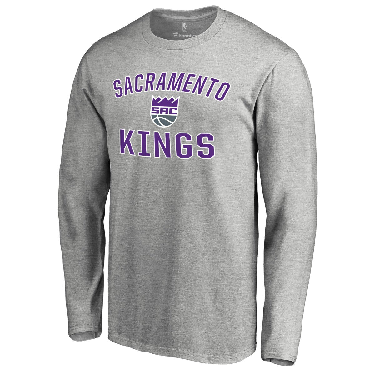 Ash Sacramento Kings Victory Arch Long Sleeve T-Shirt | NBA
