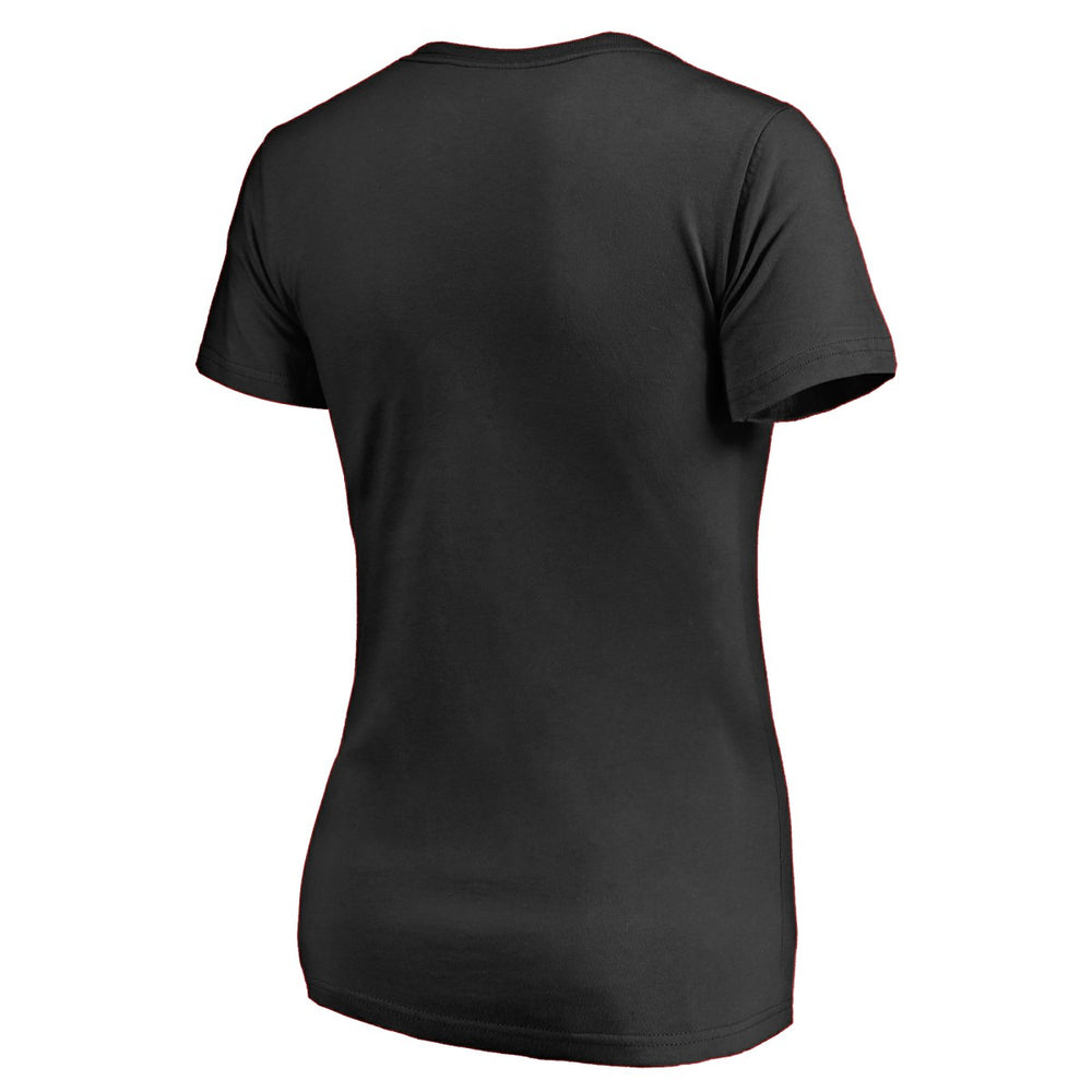 Black San Antonio Spurs Women's Primary Logo V-Neck T-Shirt | NBA