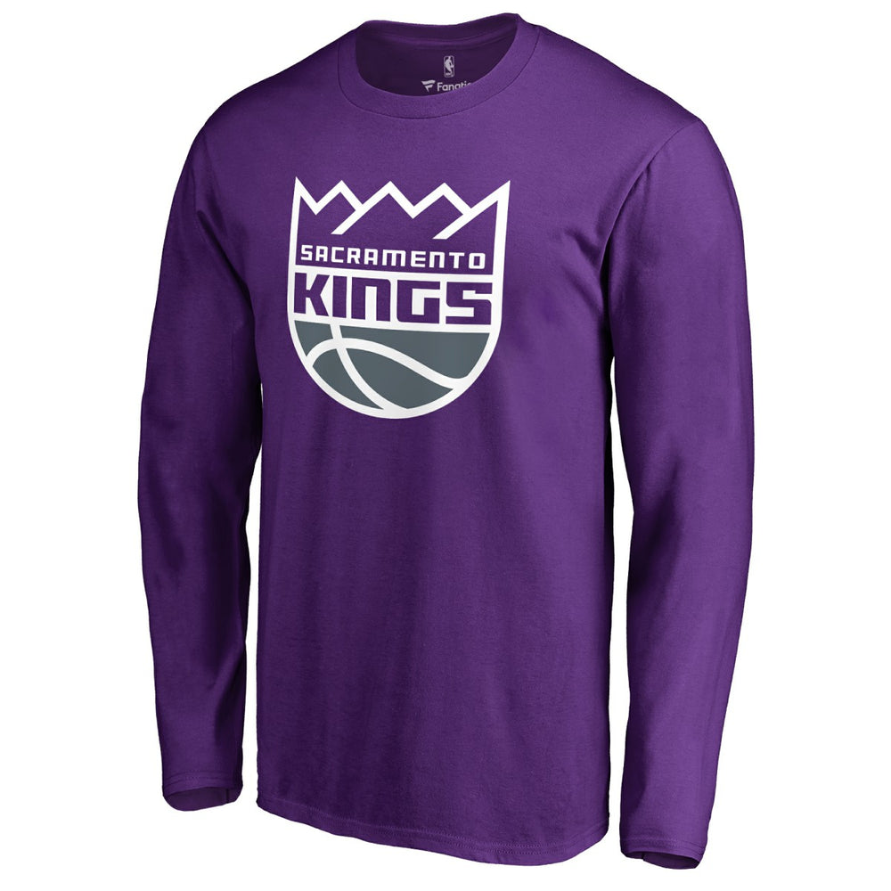 Purple Sacramento Kings Primary Logo 2 Long Sleeve T-Shirt | NBA