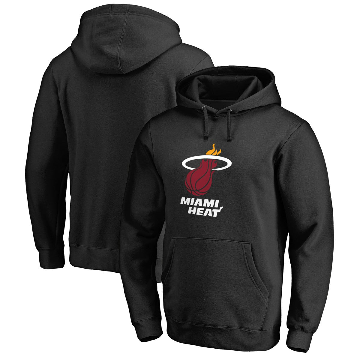 Black Miami Heat Primary Logo Pullover Hoodie | NBA