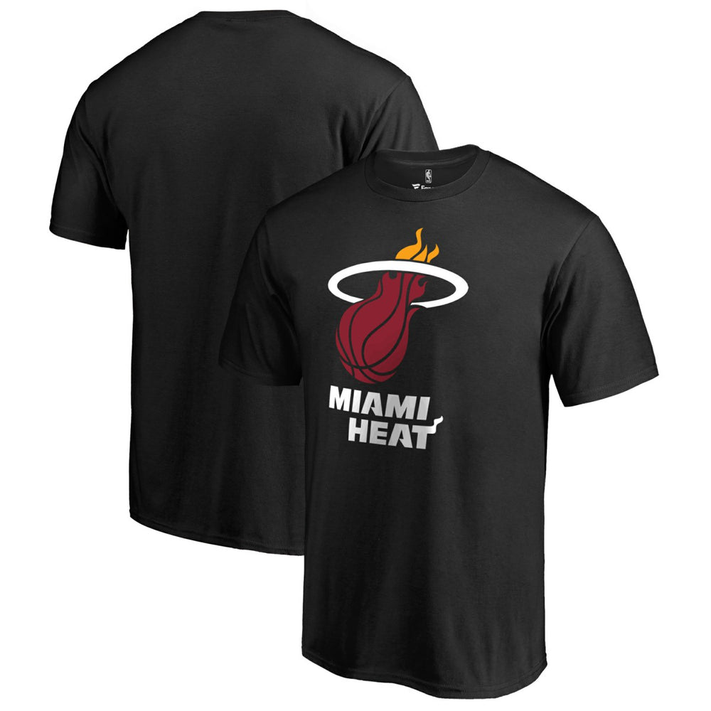 Black Miami Heat Primary Logo T-Shirt | NBA