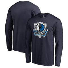 Navy Dallas Mavericks Primary Logo Long Sleeve T-Shirt sale | NBA