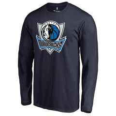 Navy Dallas Mavericks Primary Logo Long Sleeve T-Shirt sale | NBA