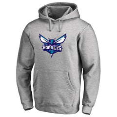 Heather Gray Charlotte Hornets Primary Logo Pullover Hoodie | NBA