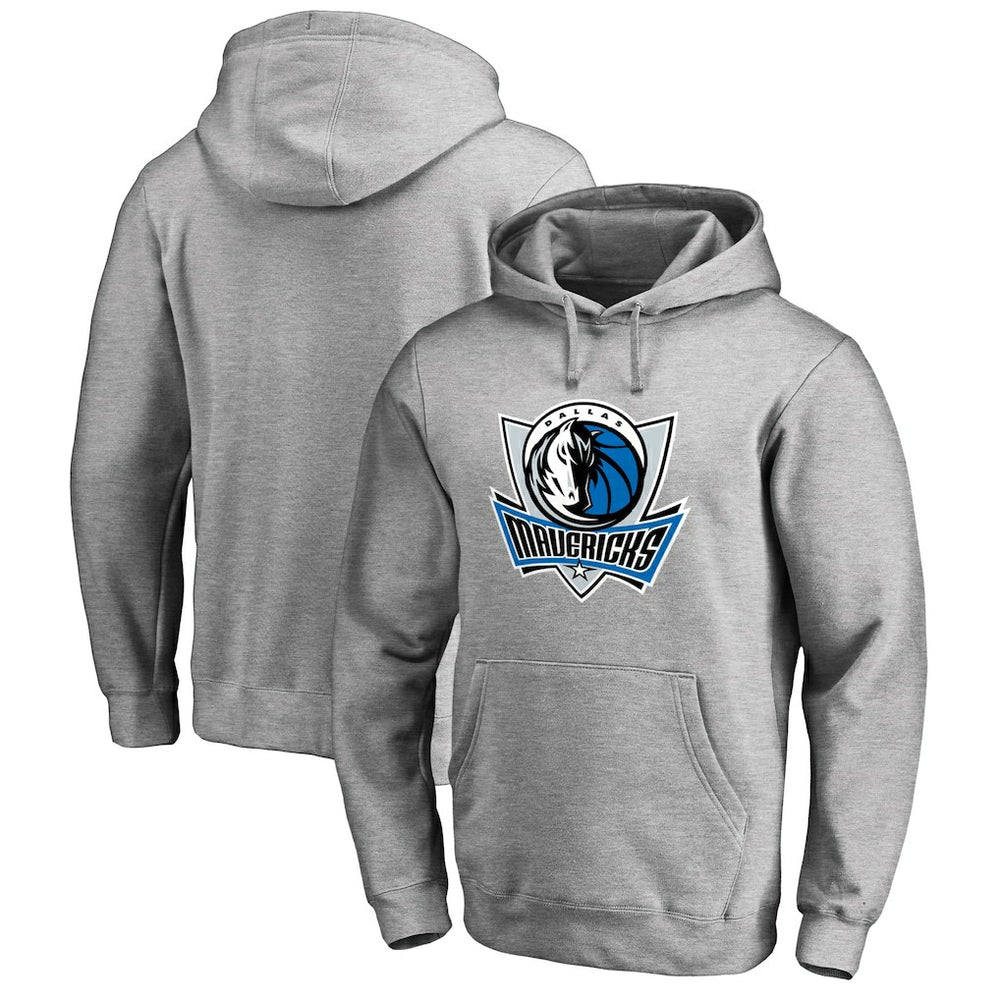 Heather Gray Dallas Mavericks Primary Logo Pullover Hoodie sale | NBA
