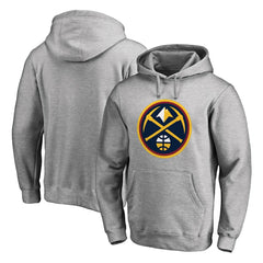 Heather Gray Denver Nuggets Primary Logo Pullover Hoodie sale | NBA