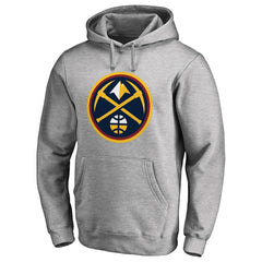 Heather Gray Denver Nuggets Primary Logo Pullover Hoodie sale | NBA