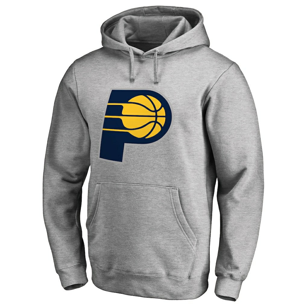 Heather Gray Indiana Pacers Primary Logo Pullover Hoodie | NBA