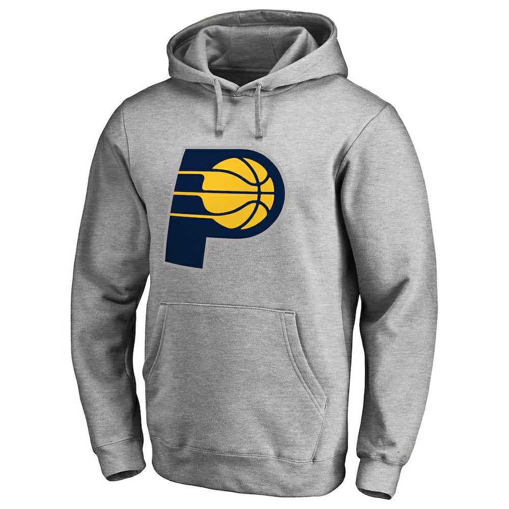 Heather Gray Indiana Pacers Primary Logo Pullover Hoodie | NBA